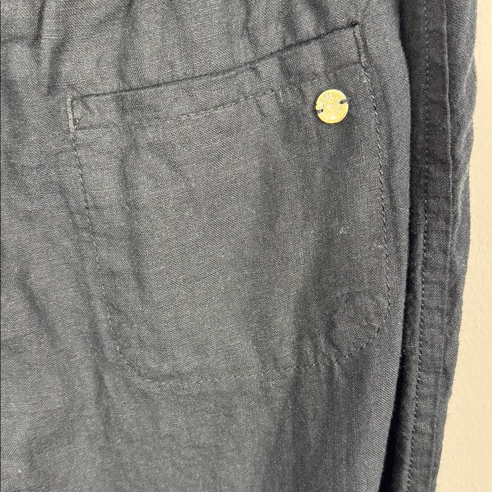 Lilly Pulitzer Deri Linen Palazzo Pant. Onyx. Size Medium. - Picture 9 of 13